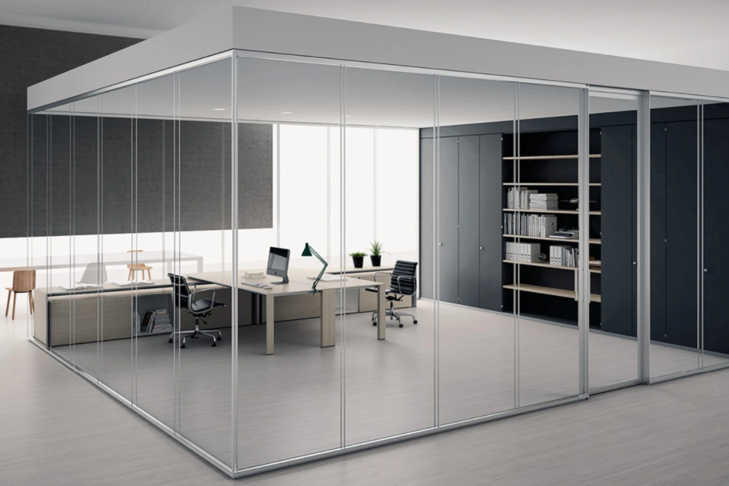Glass partitions